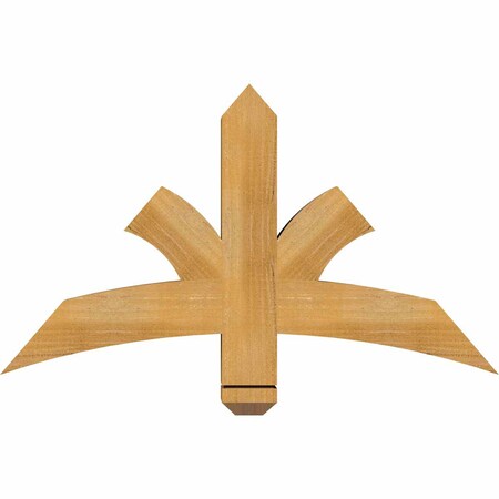 Ekena Millwork Davenport Rough Sawn Timber Gable Bracket, Western Red Cedar, 36"W x 21"H x 4"D x 4"F, 14/12 Pitch GBW036X21X0404DAV00RWR